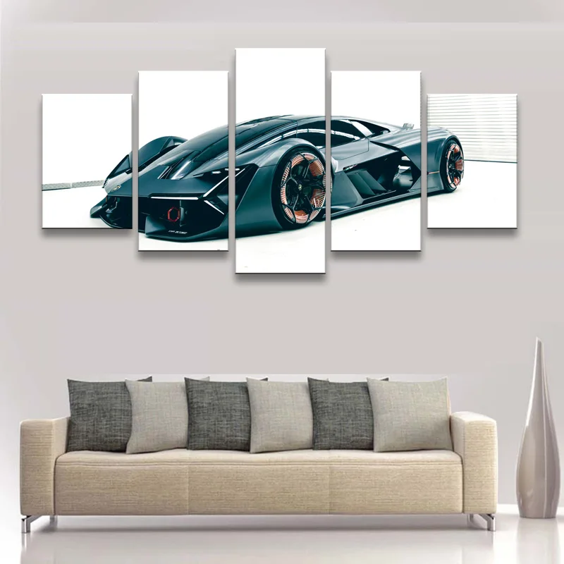 5 pieces high-definition print World famous car canvas oil painting poster and wall art living room picture C5-090 (4)