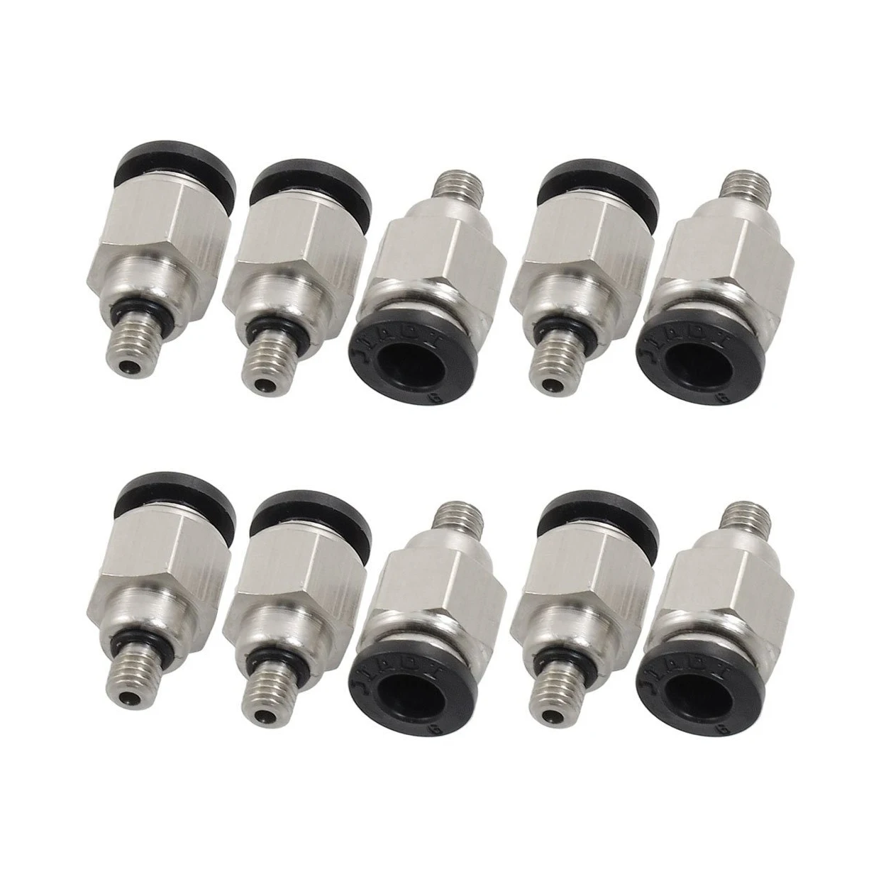 

Useful 10 Pcs 5mm Male Thread 6mm Push Pneumatic Connector Quick Fittings