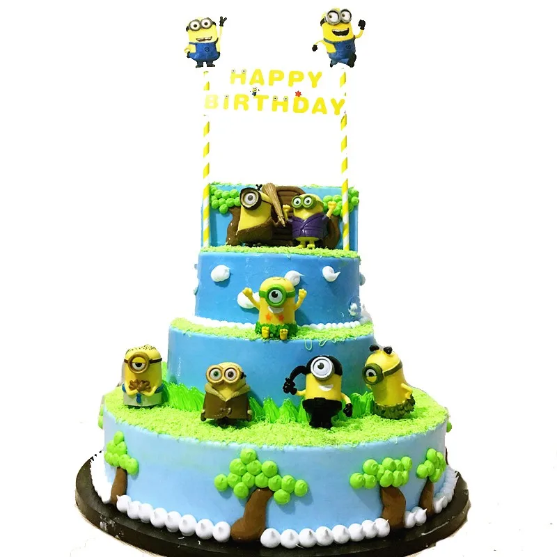 8 Pcs Minions Gateau D Anniversaire Topper Cadeaux Jouets Pour Enfants Gateau D Anniversaire Decoration Baby Shower Fete D Anniversaire Decoration Enfants Aliexpress