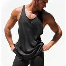 Профессиональный бодибилдинг фитнес дышащая мужская футболка жилет мужские спортивные Тэнк-топы спортивные свободные мужские трусы