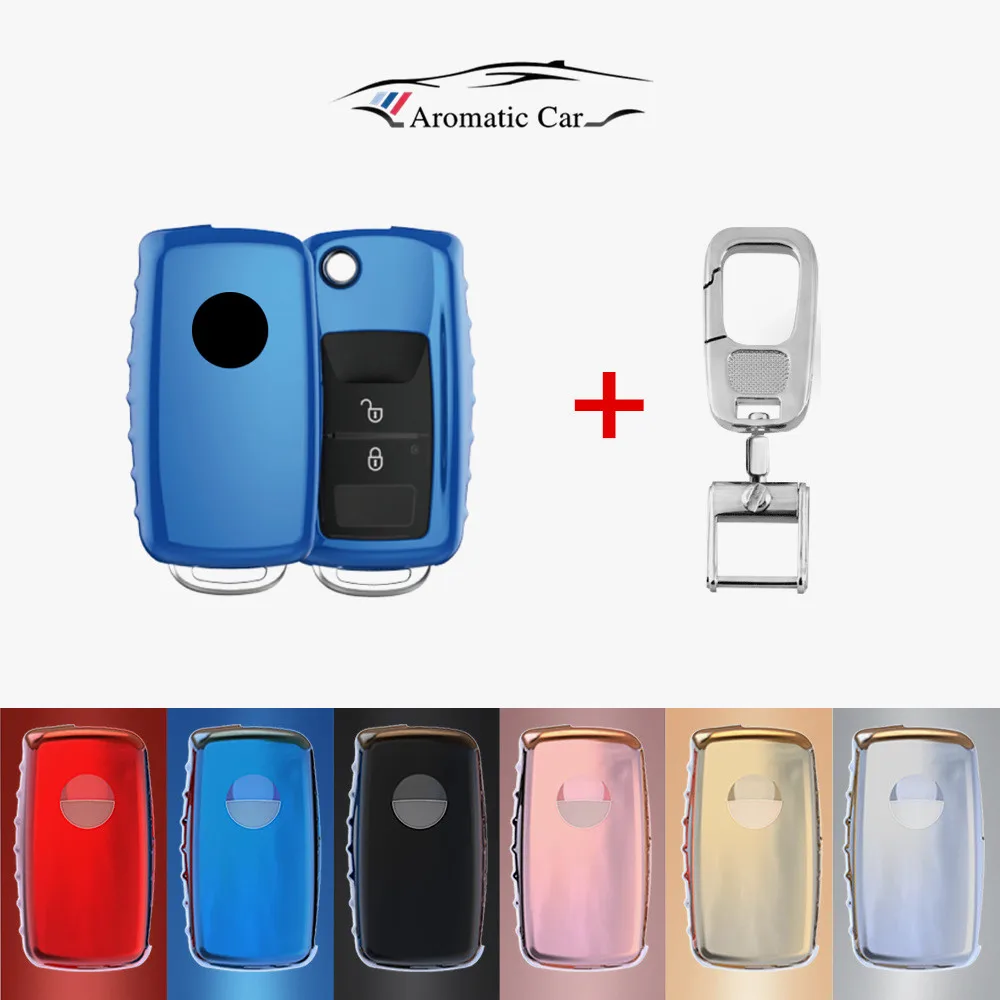 

Car key cover case skin set Fit for Volkswagen VW polo b5 b6 golf 4 5 6 jetta mk6 tiguan Gol CrossFox Plus Eos Scirocco Beetle