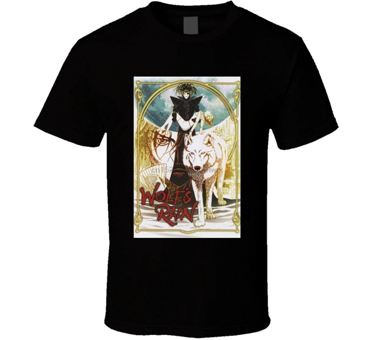 

Custom Wolf's Rain Anime Men's Funny T-Shirt 100% Cotton Tee