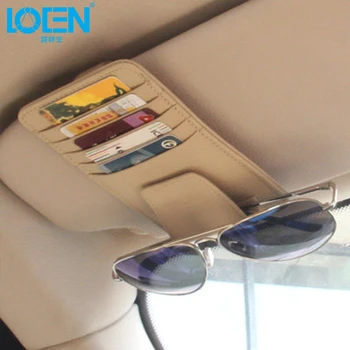 

Sun Visor Multifunction leather Car Card Package Holder Glasses Storage Organizer Car Hanging Bag car Tidying Accessories Pocket