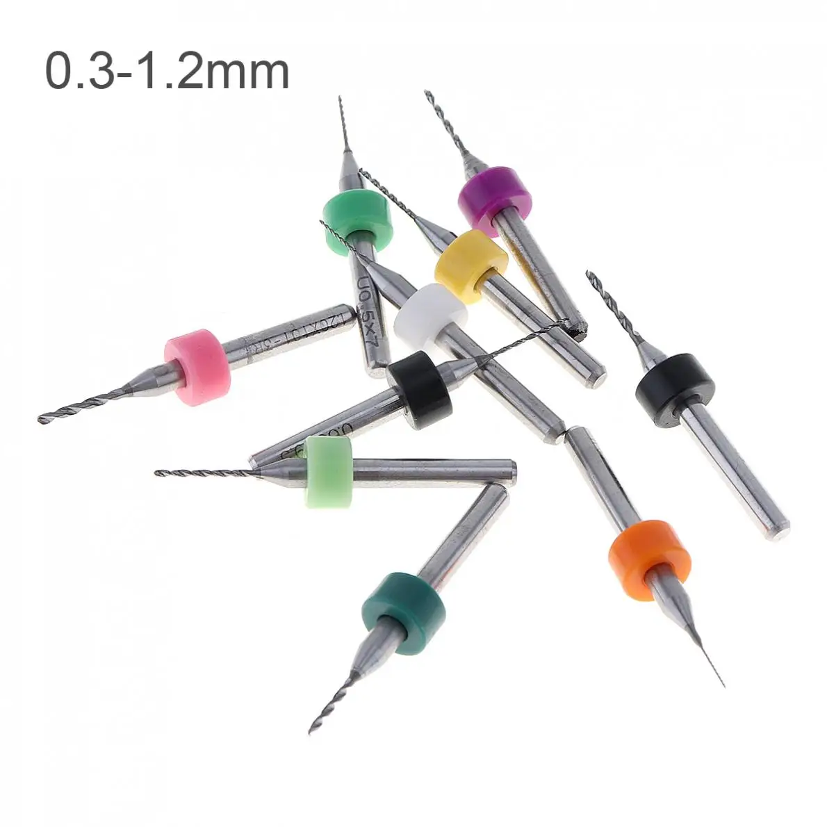 

10pcs/set 0.3mm to 1.2mm Mini PCB Printed Circuit Board Drill Bits Tungsten Carbide Engraving Professional Tool