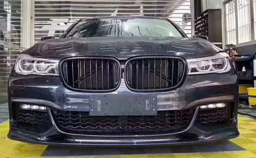 Auto Car Carbon Fiber Front Bumper Wing Spoilers Front Spoiler 3D Style Front Lip for BMW G11 G12 G10 M760 730i 740i 750d 750i