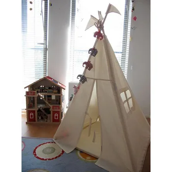 

Fessyc@white teepee childrens teepee tent play tent, girls/boys