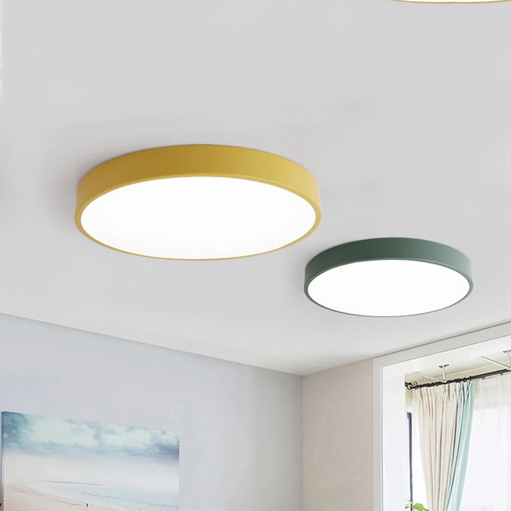 

Zerouno Ceiling Lighting Accessory Kitchen Led Ceiling Bulb Round 5cm Ultra Thin Multi Color Modern Ceiling lampada Room Light