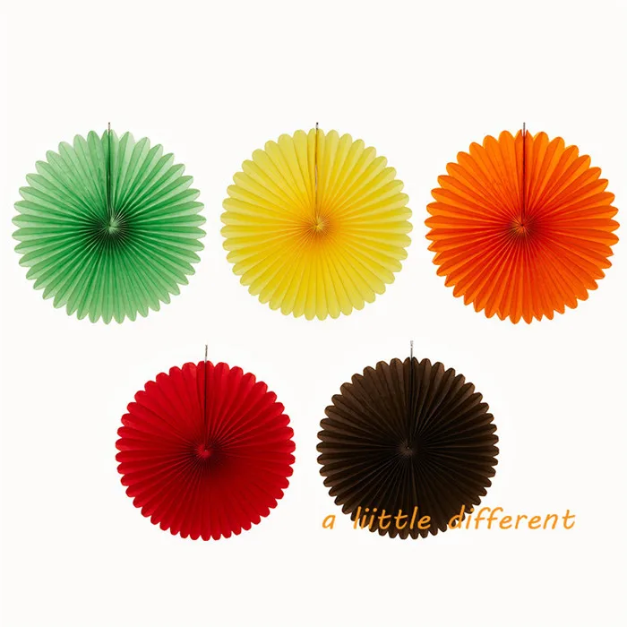 Mixed Sizes 6/8/10/12/14/16inch Tissue Paper Fans Pinwheels Hanging Paper Flowers Wedding Birthday Party Baby Shower Decoration