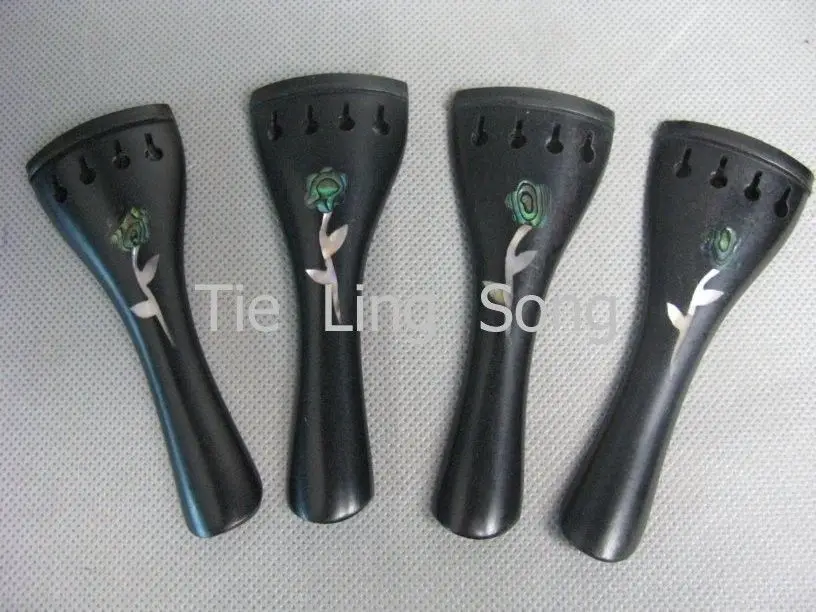 

4 шт. черный ebony 4/4 скрипка задняя часть, части скрипки