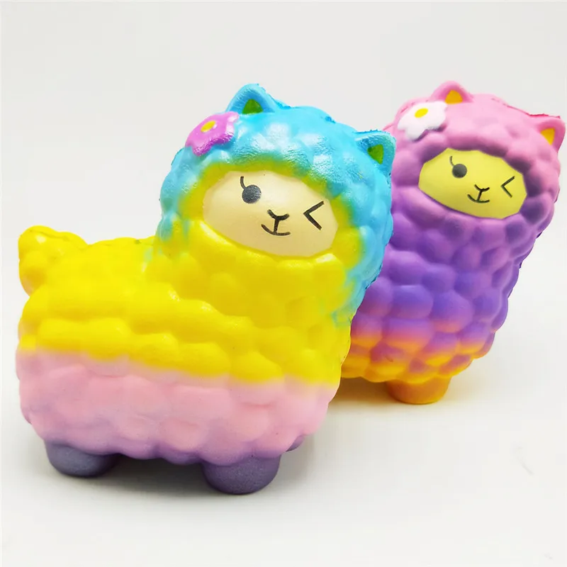 ПУ Squeeze красочные овец медленный отскок подарок игрушки для детей мягкие игрушки Моделирование красочные овец анти-снятие стресса игрушки