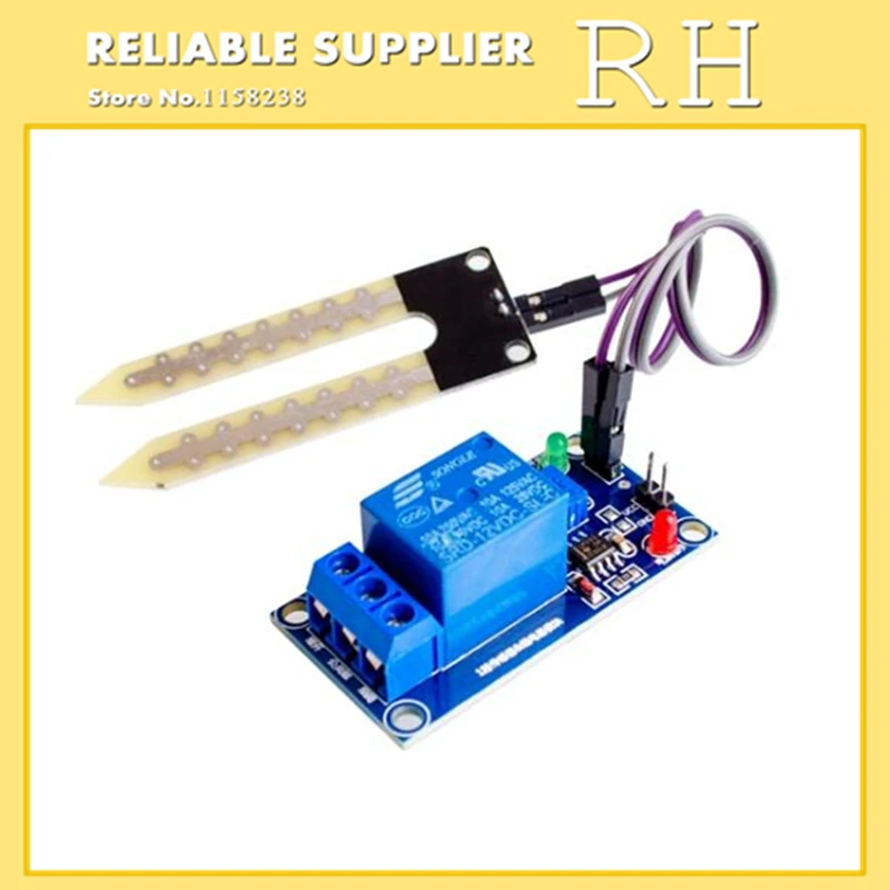 

1 channel relay module 12V soil moisture sensor controller module Automatic watering below the humidity starts