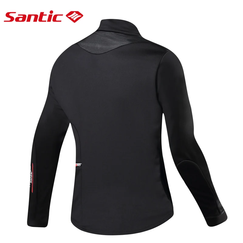 Мужские велосипедные куртки Santic, подходят для 2-10 градусов, черный, белый цвет, ветрозащитное Велосипедное Пальто Ciclismo Maillot WM8C01098