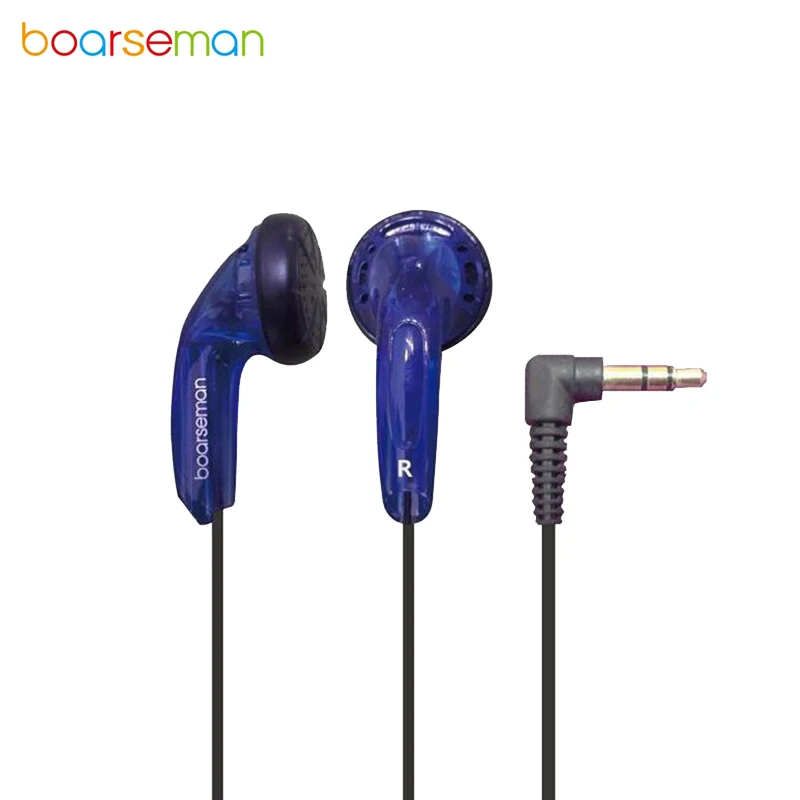 High Qaulity Boarseman K25 Earphone 3.5MM In Ear Earbuds Flat Bending Head Earbuds HIFI Headset Dynamic Earphones For Phone