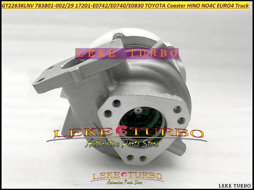 Turbo GT2263KLNV 783801 783801-0024 783801-0029 17201-E0742 17201-E0740 17201-E0830 For TOYOTA Coaster HINO NO4C EURO4 Truck  (2)