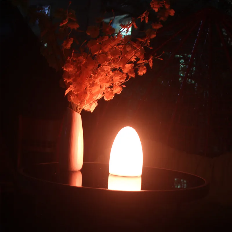 D10* H15cm Романтический перезаряжаемый 16 цветов в форме яйца Светодиодные ночные лампы для улицы RGB Led бар стол KTV лампа с пультом дистанционного управления 1 шт