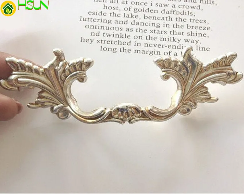 

3" Retro Distress Silver Vintage Furniture Handles 3" Antique Silver Drawer Shoe Cabinet Bedside Table Dresser Door Pulls Knobs