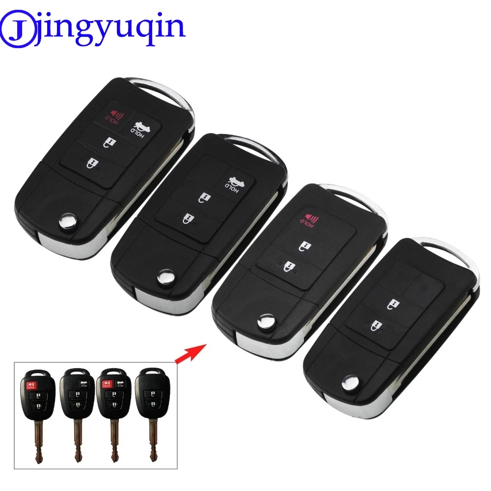

jingyuqin 2/3/4 For Toyota Prius RAV4 Camry Camry Remote Control modified Folding Key Shell Cover