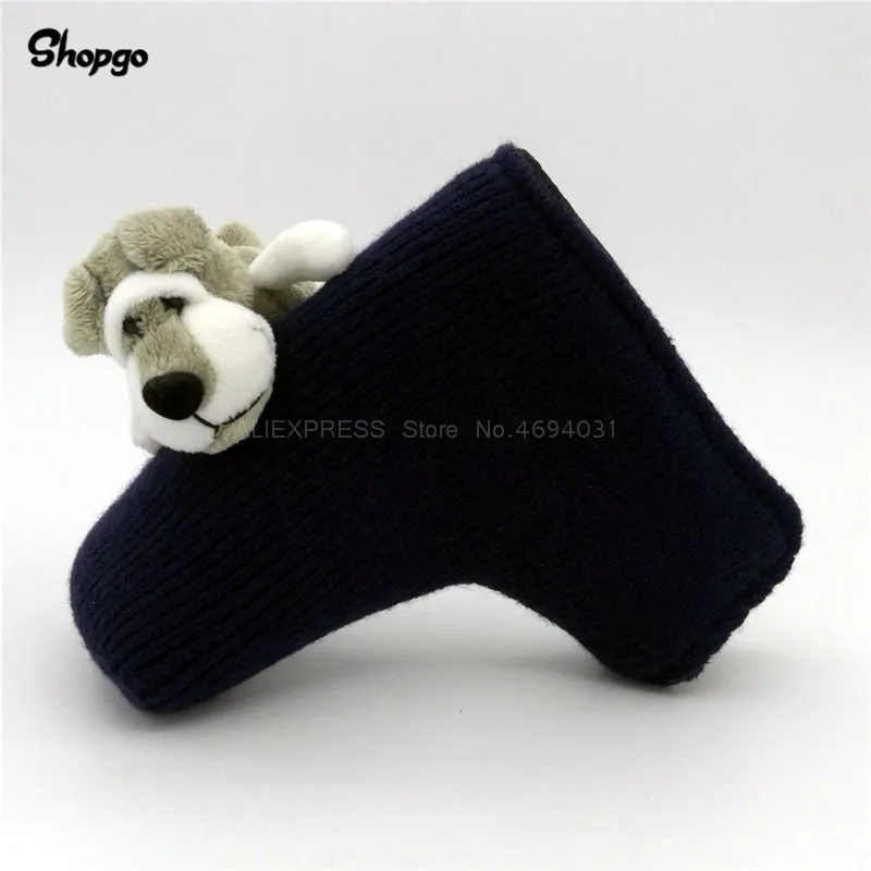 

Lovely Schnauzer Golf Putter Head Cover With Magnetic Closure Golf Accessories Funny Animal Golf Cover