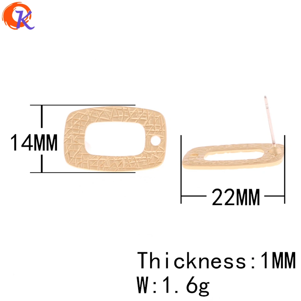 Cordial дизайн 100 шт. 14 * мм 22 мм ювелирные аксессуары/Серьги Гвоздики/прямоугольной формы/цинковый сплав/DIY решений/ручной работы/серьги выводы