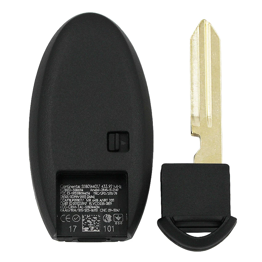 Дистанционный смарт ключ-брелок 3 кнопки 433 МГц с 47 чипом для Infiniti JX35/QX60