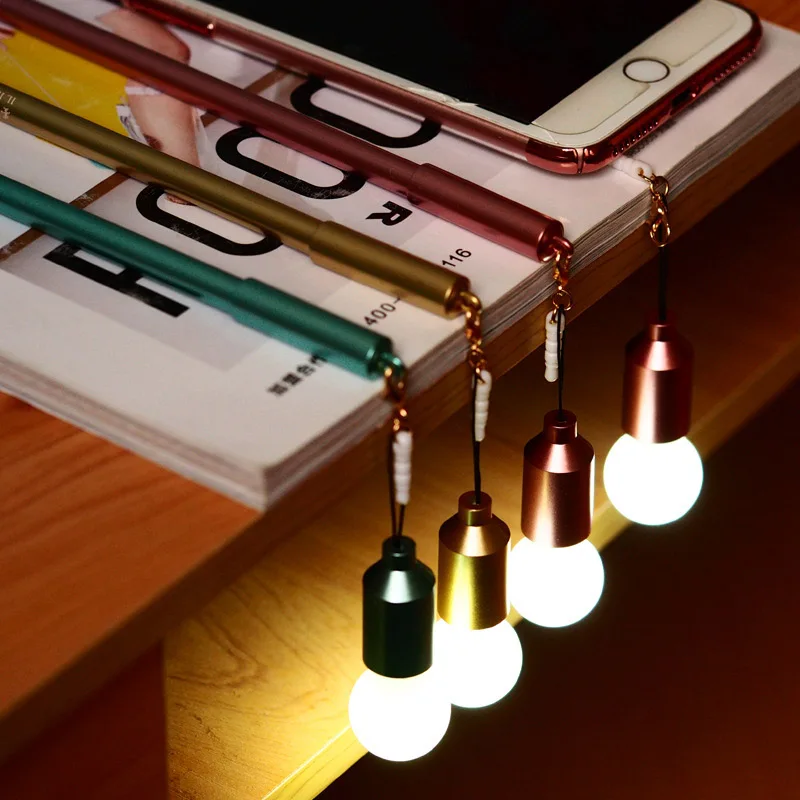 

Cute Multifunctional 0.38 Light Pen Bulb Dust Plug Gel Pen Creative Plastic Neutral Pen Korean Stationery For Gift Novelty Item