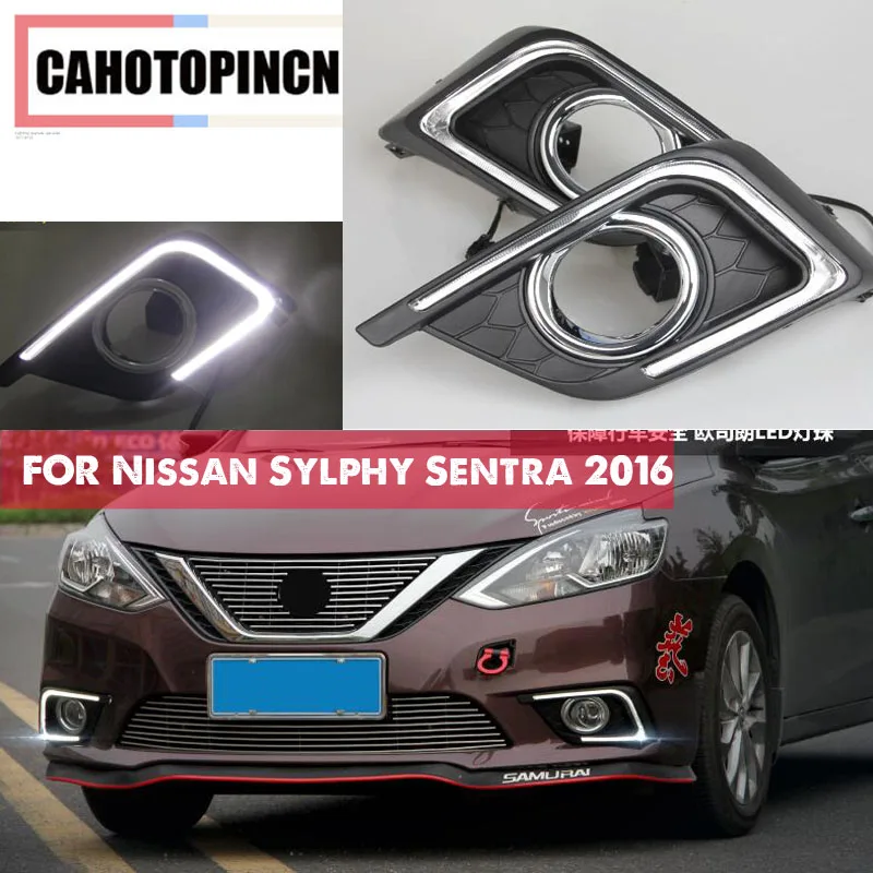 For Nissan Sentra Sylphy 2016 2017 LED DRL Daytime Running Lights
