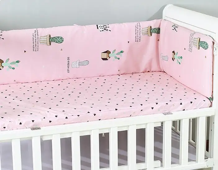 Cama do Bebê Amortecedor de Algodão em Forma de u Decoração do Quarto Berço Engrossar Almofada Bebê Ferroviário Capa Protector Conjunto Linha Almofadas Recém-nascidos 15 Mamãe e Bebê