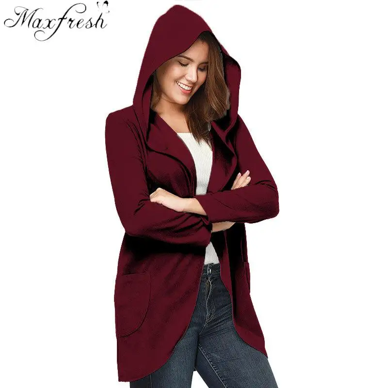 Maxfresh Для женщин Мода осень-зима теплый с длинным рукавом свободные пальто