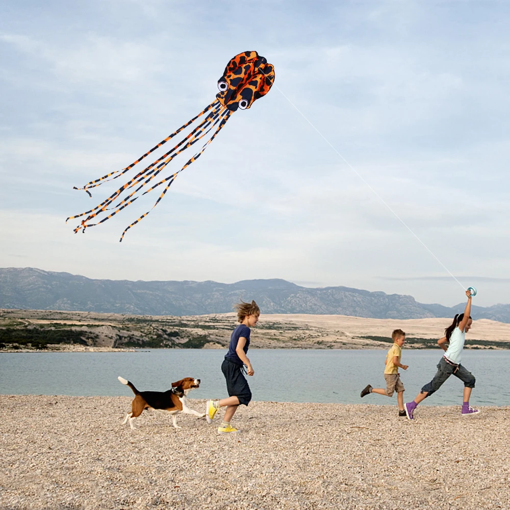 Высокое качество большой воздушный змей Бескаркасный Осьминог парашют трюк воздушный змей с одним леером мягкий воздушный змей открытый пляж Забавный Спорт
