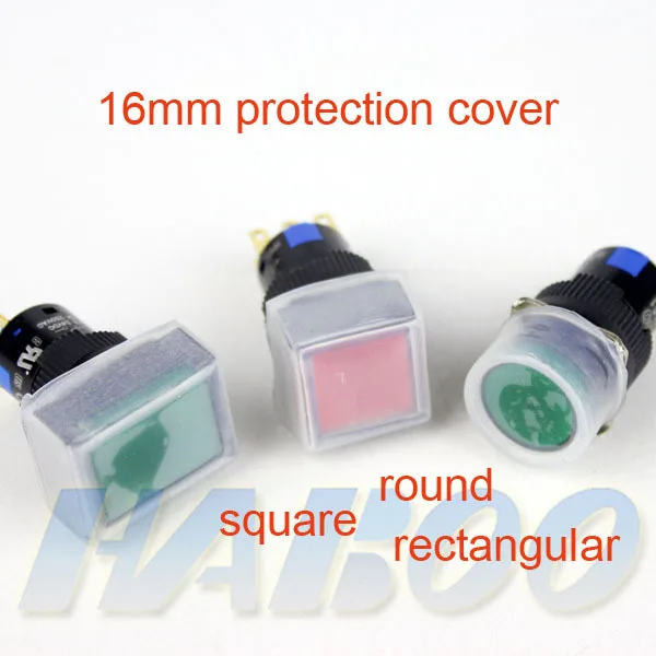 100pcs/lot 16mm push button switch protection cover dust proof cover