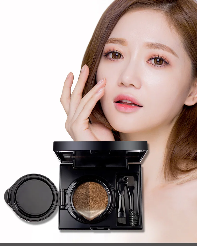 HOLD LIVE Eyebrow Cushion-cara Two Tone Gel Double Color Air Cushion Eyebrow Powder Palette With Brushes For Eyes Makeup (2)
