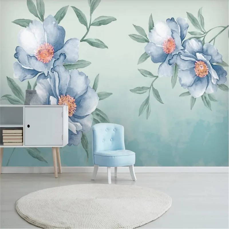 Custom wallpaper modern minimalist small fresh American pastoral flowers Nordic decoration - high-grade waterproof material Custom wallpaper modern minimalist small fresh American pastoral flowers Nordic decoration - high-grade waterproof material
