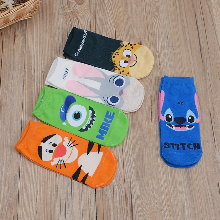 Летние носки башмачки Aberdeen Plankton Tigger с милым рисунком Kawayi для женщин девочек