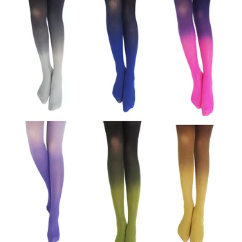 

Harajuku Women's 120D Velvet Tights Candy Color Gradient Opaque Seamless Stockings Tight Pantyhose Female Pantys Medias 2019 New