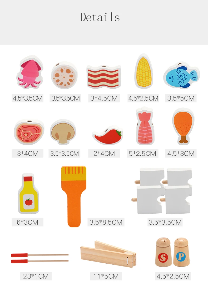 Comida de Madeira Zalami Brinquedo Educativo Cozinha Brinquedos Conjunto Crianças Churrasco Mercado Frutas Fingir Papel Jogar 12 Cheap Quebra-cab.