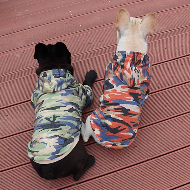 Камуфляжная одежда для собак, французский бульдог, зимний костюм для щенков, осенняя одежда для домашних животных для маленьких и средних размеров, пальто для собачек-Мопсов, Ropa Perro