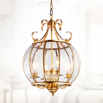 

European-style pendant lamps full copper lighting study bedroom restaurant solder lamp garden pendant lights ZA626 ZL161