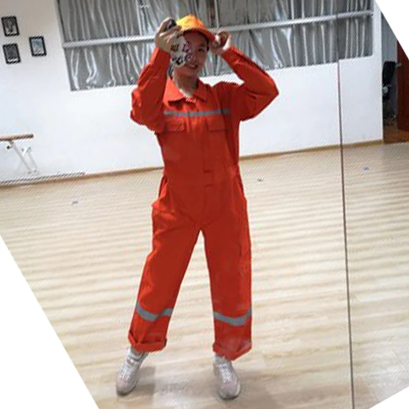 플러스 사이즈 반사 샴 작업복 남성 여성 봄 가을 용접 정비공 Jardineira Coverall S-3XL