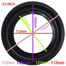 2 шт. 6,5 дюймов динамик резиновый объемный сабвуфер динамик Ремонт Аксессуары общий складной Край DIY