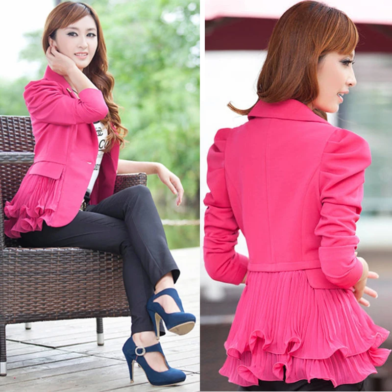Autumn coat women Korean version short Slim long sleeved