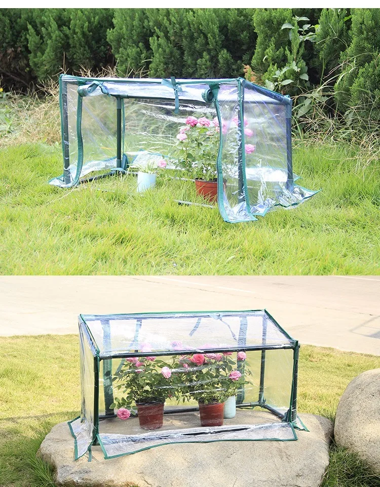 Толстый прозрачный ПВХ со стальной трубкой Защитная крышка Щит капот для растений Сад Балкон во дворе защита от ветра и дождя