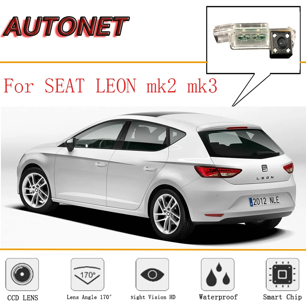 AUTONET камера заднего вида для SEAT LEON MK2 MK3 SEAT LEON 2D4D/CCD/ночное видение/камера заднего вида/камера резервного копирования/камера номерного знака