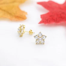 10 пар оптом CZ AAA кристалл цветок Крошечные серьги-гвоздики для женщин и девочек День рождения Свадебные элегантные аксессуары Brincos