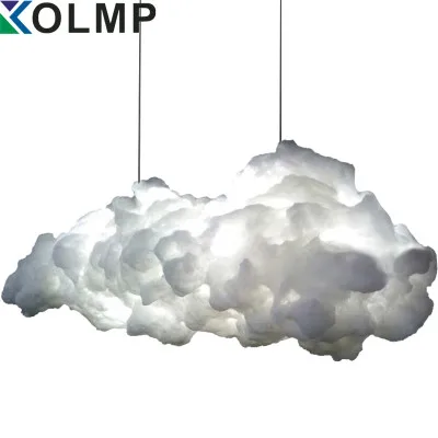 Creative Cloud Suspension Pendant Light Home Decoration Hanging Lamp For Living Room/Bedroom Silk Shade Children room lamps