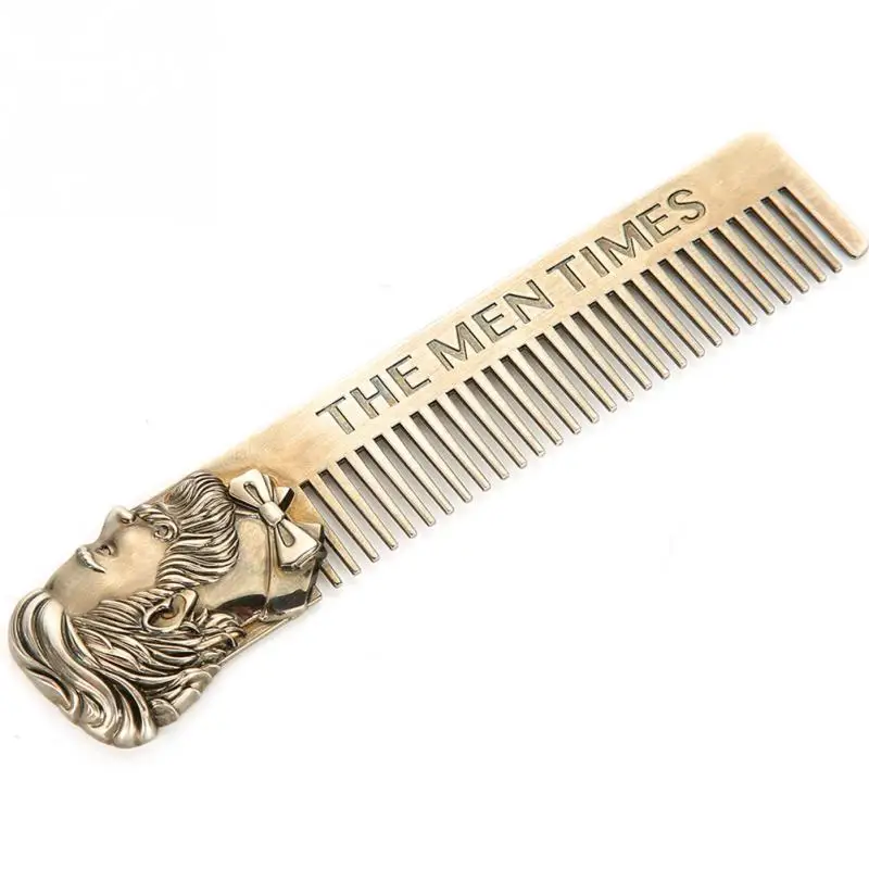 

Stainless Steel Hair Beard Hairs Comb Anti-static Portable Pocket Beard Mustache Shaving Comb Mustache Facial Hair Comb Brushes