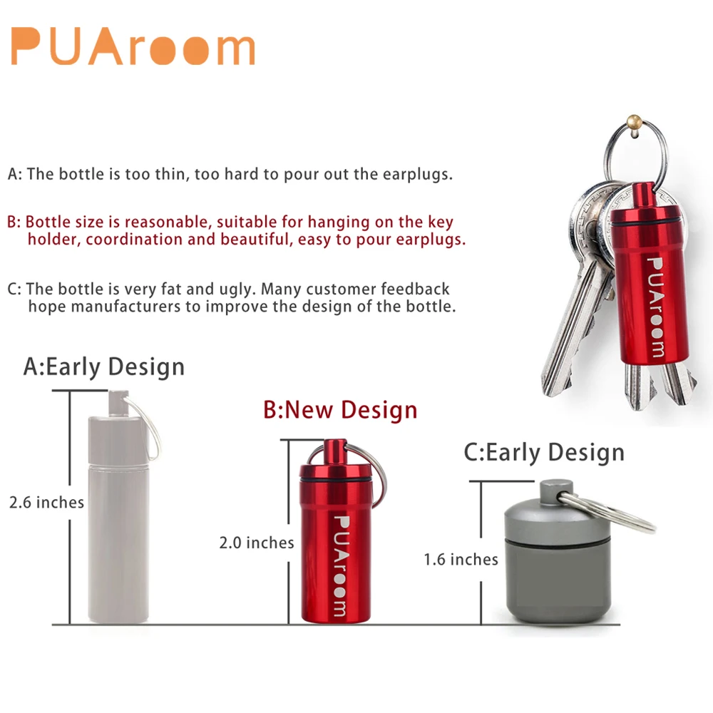 PUAroom High Fidelity EarPlugs With Case&2 Different Sizes Reusable Noise Cancelling Earplugs for Musicians Concerts DJ and More PUAroom High Fidelity EarPlugs With Case&2 Different Sizes Reusable Noise Cancelling Earplugs for Musicians Concerts DJ and More
