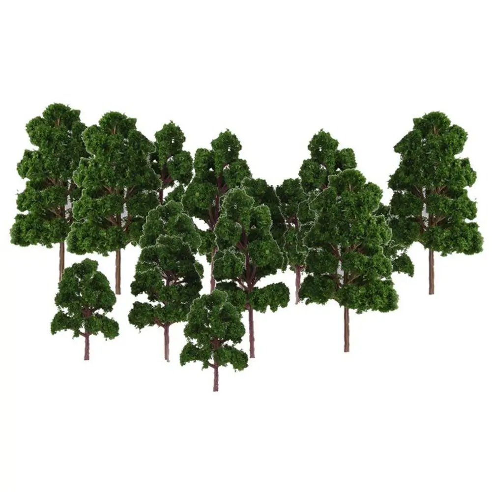 

Lot 20 x Tree Model mini landscape Decor Train N HO Electronic Jouef Dark Green