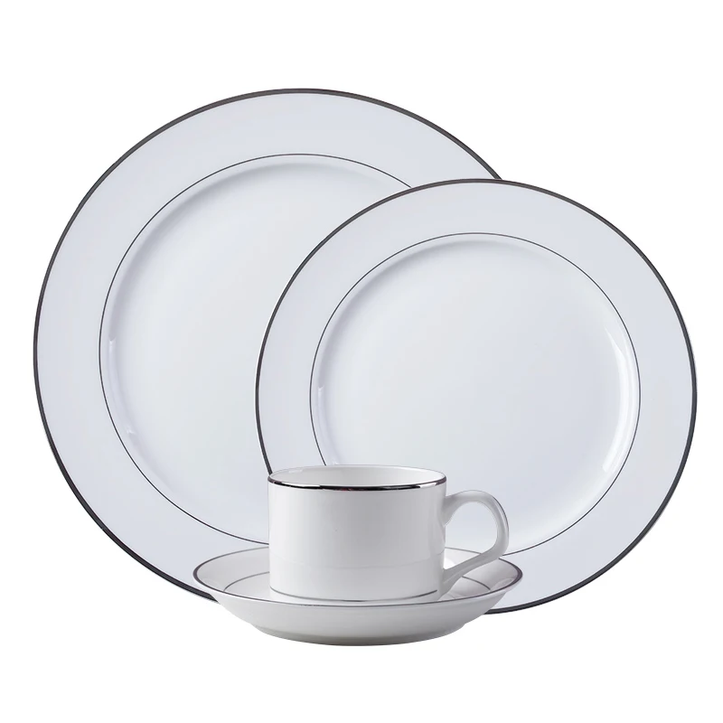 

Tableware Steak Plate Western Plate Home Bone China European Set Chinese Porcelain Dinnerware Bone China