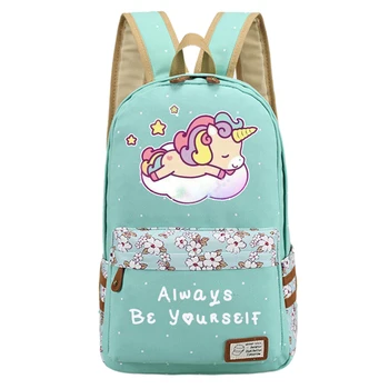 

Cartoon Cute Unicorn Girl Backpacks Anime Children Laptop Canvas Bags Student School Bag School Backpack for Girls Mochila Chica