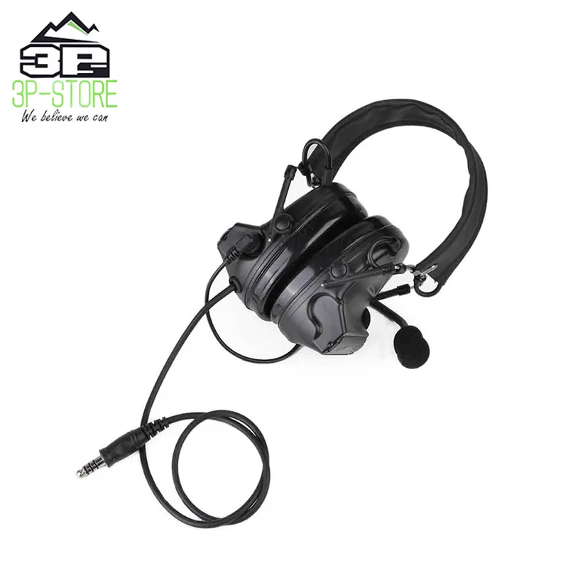 

NEW z-tactical comtac ii headset radio anti noise headphones with black leather headhand for hunting WZ041